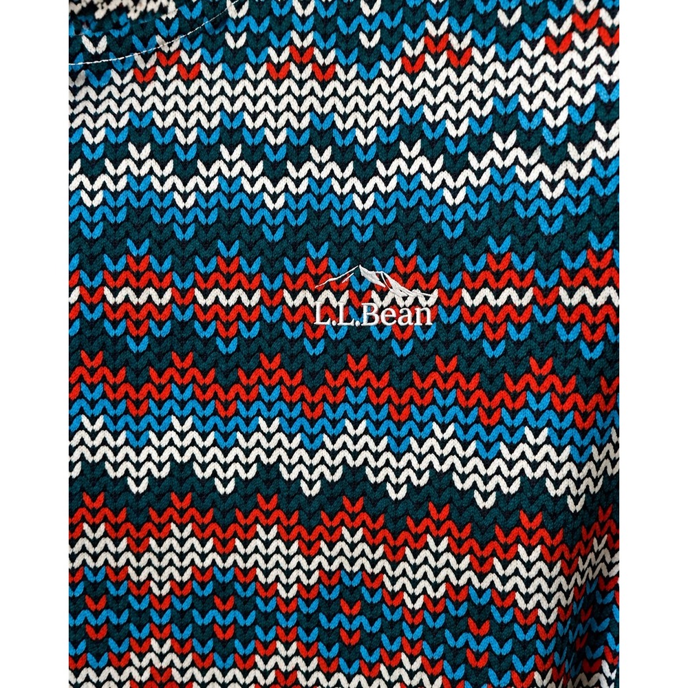 LL Bean Long Sleeve Top Womens L Regular Multicolor Excellent Fair Isle Print - Picture 9 of 16